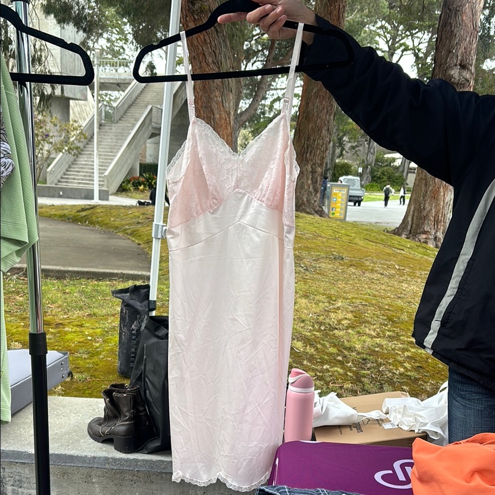 Romantic Pink Lace Chemise